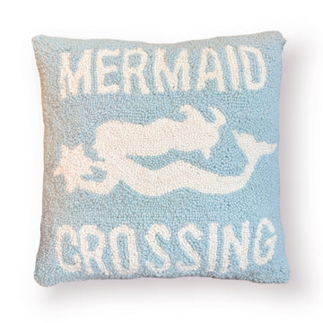 Mermaid Crossing Hooked Pillow